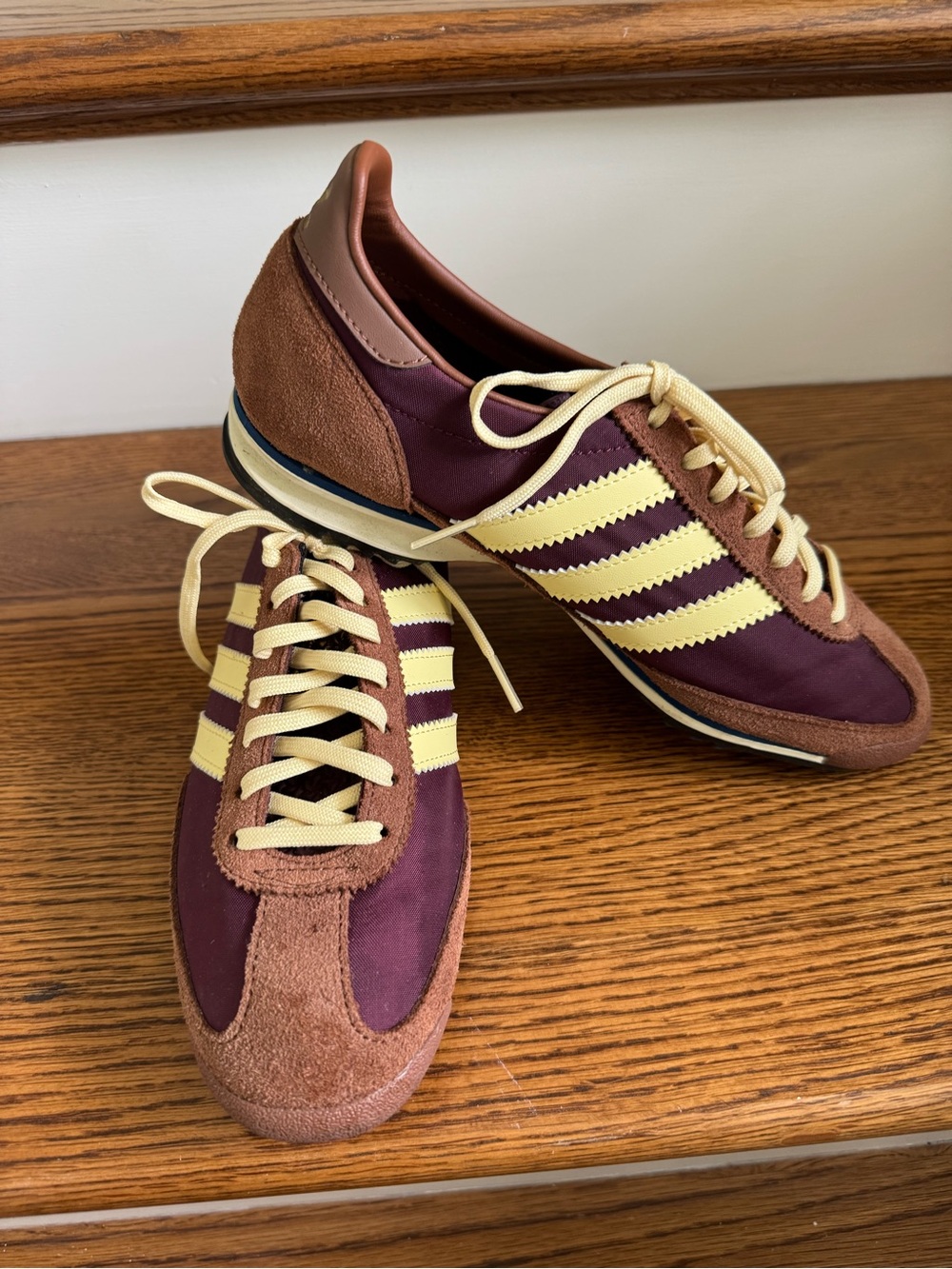 Adidas SL 72 OG Sneakers Women’s 8.5 | Maroon Brown Yellow | Retro Runner - Picture 5 of 12